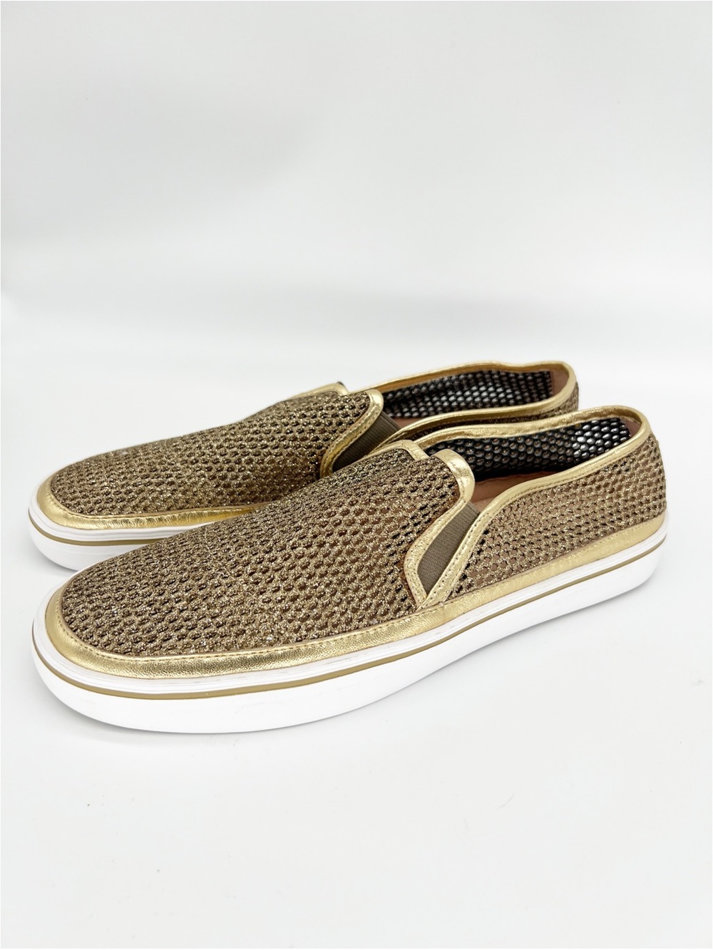 KATE SPADE Sallie glitter mesh slip-on sneaker